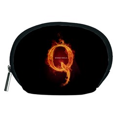 Qanon Letter Q Fire Effect Wwgowga Wwg1wga Accessory Pouch (medium) by snek