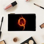 QAnon Letter Q Fire effect WWGOWGA WWG1WGA Cosmetic Bag (XS) Front