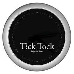 Qanon Tick Tock Enjoy The Show Wwgowga Wwg1wga Plastic Nurses Watch Wall Clock (silver) by snek