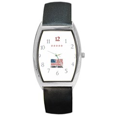 I Don t Kneel Grunge Honor The Usa Flag Maga Barrel Style Metal Watch by snek