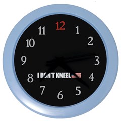 I Don t Kneel Grunge Honor The Usa Flag Maga Color Wall Clock by snek