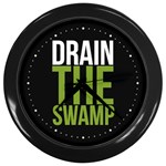 Drain the Swamp MAGA green and gray Wall Clock (Black) Front