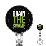 Drain the Swamp MAGA green and gray Stainless Steel Nurses Watch Front