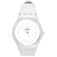 Keep America Great Maga Trump Usa Round Plastic Sport Watch (m) by snek