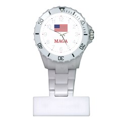 Maga Make America Great Again With Us Flag Trump Plastic Nurses Watch by snek