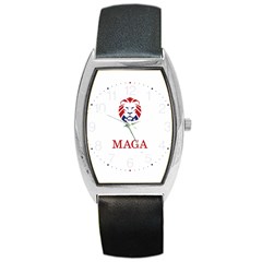 Maga Make America Great Again Trump Lion Barrel Style Metal Watch by snek