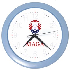 Maga Make America Great Again Trump Lion Color Wall Clock by snek