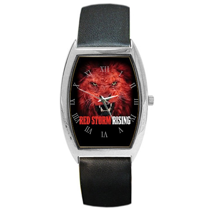 Red Storm Rising Lion Trump Red Wave MAGA Qanon Barrel Style Metal Watch