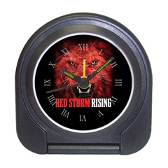 Red Storm Rising Lion Trump Red Wave Maga Qanon Travel Alarm Clock by snek