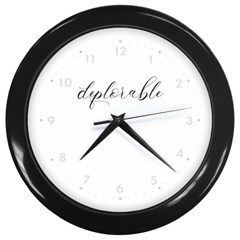 Proud Deplorable With Stars Red Blue And Gray Usa Maga Wall Clock (black) by snek