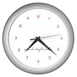 Proud deplorable with heart USA MAGA Wall Clock (Silver) Front