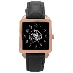 Liberal Tears Funny With Tissue Box And Snowflake Rose Gold Leather Watch  by snek