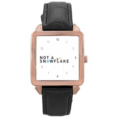 Not A Snowflake Liberal Tears Rose Gold Leather Watch  by snek