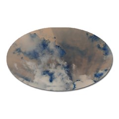 Deep Time Clouds Oval Magnet by LoolyElzayat