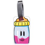 Purp Baby Bottle Luggage Tags (Two Sides) Front