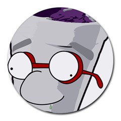 Purple Cup Nerd Round Mousepads by grimelab