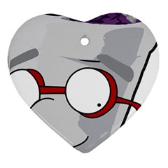 Purple Cup Nerd Ornament (heart) by grimelab