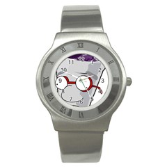 Purple Cup Nerd Stainless Steel Watch by grimelab