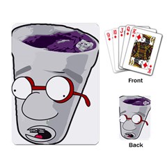 Purple Cup Nerd Playing Cards Single Design by grimelab