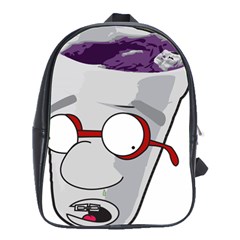 Purple Cup Nerd School Bag (large) by grimelab