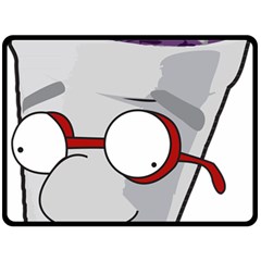 Purple Cup Nerd Fleece Blanket (large)  by grimelab