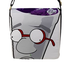 Purple Cup Nerd Flap Closure Messenger Bag (l)