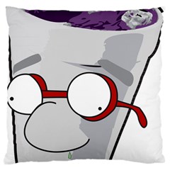 Purple Cup Nerd Standard Flano Cushion Case (one Side)