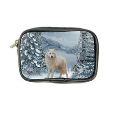 Wonderful Arctic Wolf In The Winter Landscape Coin Purse by FantasyWorld7