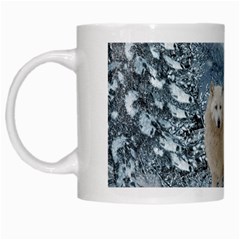 Wonderful Arctic Wolf In The Winter Landscape White Mugs by FantasyWorld7