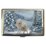 Wonderful Arctic Wolf In The Winter Landscape Cigarette Money Case Front