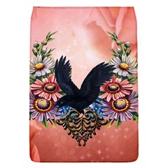 Wonderful Crow With Flowers On Red Vintage Dsign Removable Flap Cover (s) by FantasyWorld7