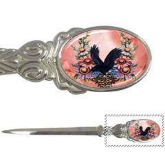 Wonderful Crow With Flowers On Red Vintage Dsign Letter Opener by FantasyWorld7