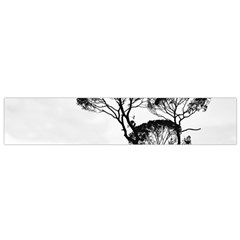 Silhouette Photo Of Trees Small Flano Scarf