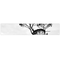 Silhouette Photo Of Trees Large Flano Scarf 