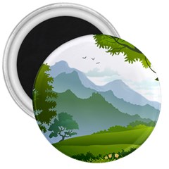 Forest Landscape Photography Illustration 3  Magnets