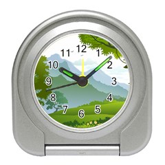 Forest Landscape Photography Illustration Travel Alarm Clock