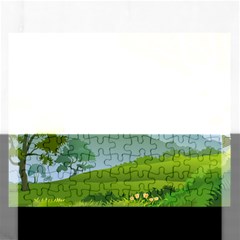 Forest Landscape Photography Illustration Rectangular Jigsaw Puzzl