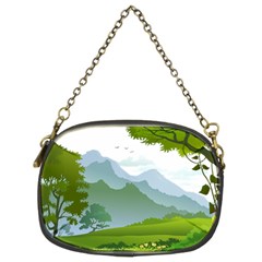 Forest Landscape Photography Illustration Chain Purse (Two Sides)