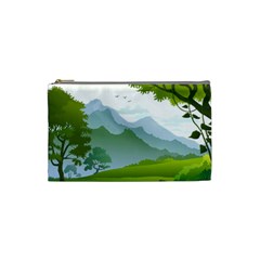 Forest Landscape Photography Illustration Cosmetic Bag (Small)