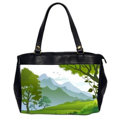 Forest Landscape Photography Illustration Oversize Office Handbag (2 Sides)