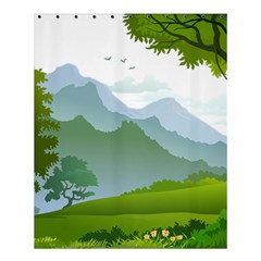 Forest Landscape Photography Illustration Shower Curtain 60  x 72  (Medium) 