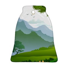 Forest Landscape Photography Illustration Ornament (Bell)