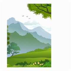 Forest Landscape Photography Illustration Small Garden Flag (Two Sides)