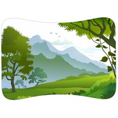 Forest Landscape Photography Illustration Velour Seat Head Rest Cushion