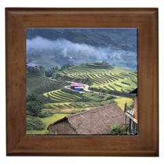 Rock Scenery The H Mong People Home Framed Tiles