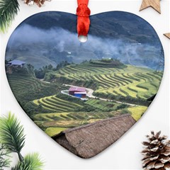 Rock Scenery The H Mong People Home Ornament (Heart)