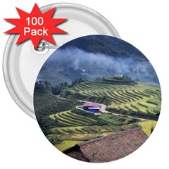 Rock Scenery The H Mong People Home 3  Buttons (100 pack) 