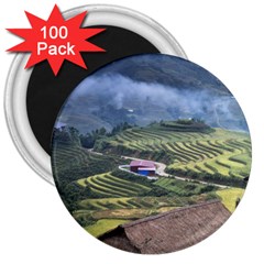 Rock Scenery The H Mong People Home 3  Magnets (100 pack)