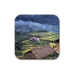 Rock Scenery The H Mong People Home Rubber Coaster (Square) 