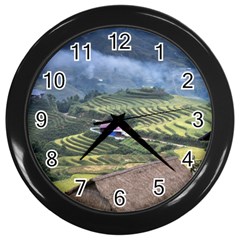 Rock Scenery The H Mong People Home Wall Clock (Black)